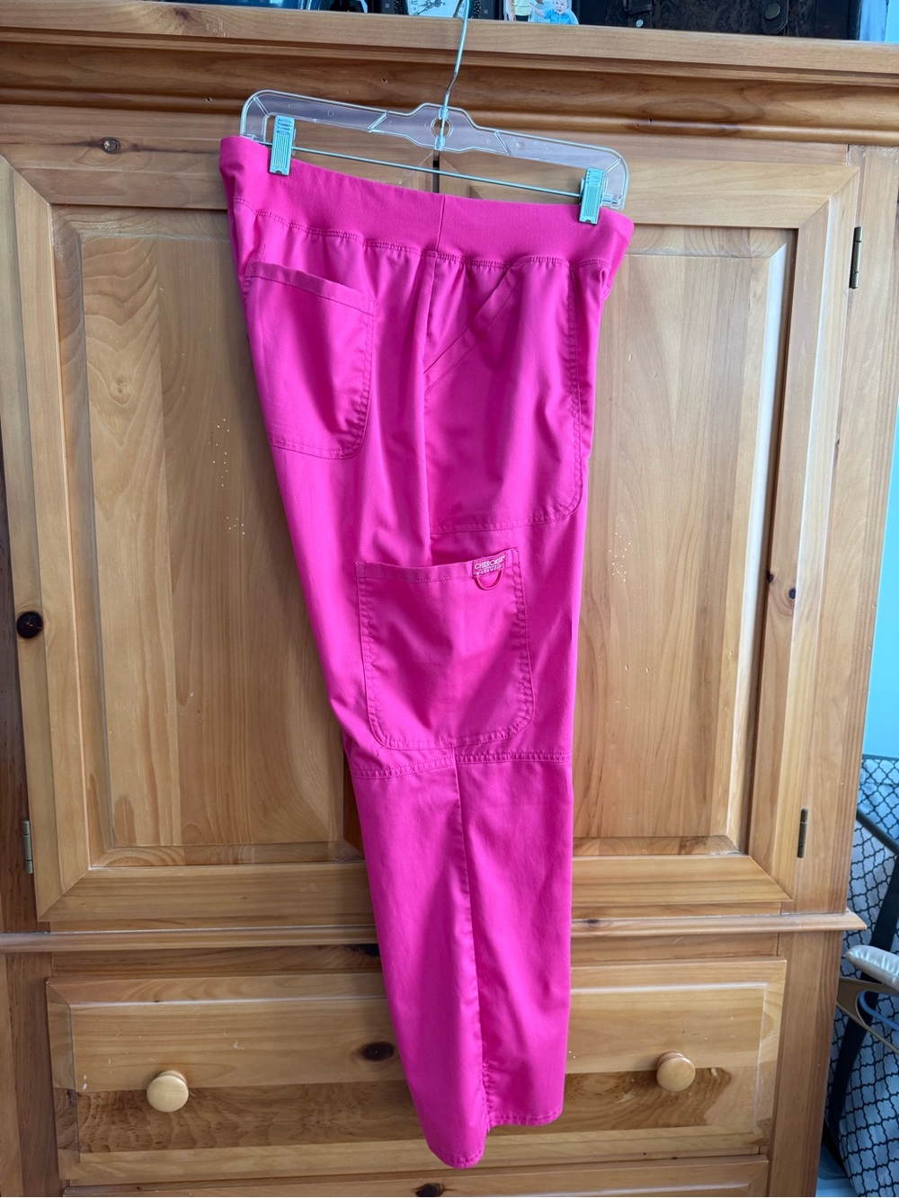 Cherokee Hot Pink Straight Leg Scrub Pants